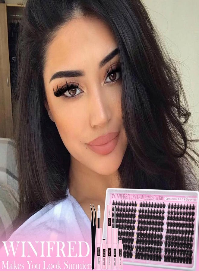 Winifred Manga Lash Clusters Kit Eyelash Clusters with Spikes Wispy Cluster Eyelash Extension Kit Fairy Lashes Clusters 10-18mm Anime Individual Lashes Kit Lash Bond and Seal Tweezers (243pcs) - Image 4